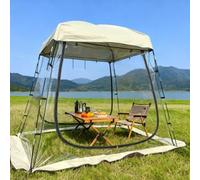 Tente-abri Transparente Déployable Maison-moustiquaire Extérieure | Dome pour Spa, Au Toit Oxford 210D Étanche, Idéale pour Camping, Pique-nique, Plage, Jardin