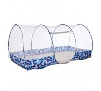 Tente anti-moustiques, moustiquaire portable pour tente anti-moustiques - Confidentialité et protection à 360 °, fond complet, bleu camouflage, hauteur 35, 43 pouces