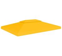 Tente avec toit en tissu et conduit de cheminée, dimensions 4 x 3 mètres, couleur jaune
