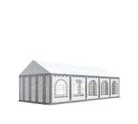 TOOLPORT PRO 4x10 m tente de réception, PVC 750, H. 2 m, gris-blanc - (7197)