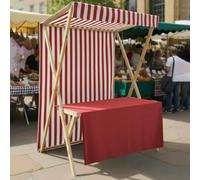 Tente d'auvent pliable portable - Housse en bois robuste résistant aux UV, facile à installer pour événements en plein air, foires artisanales, ventes de rue, marchés pop-up (rouge, 119,4 cm)