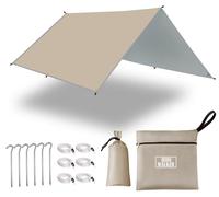Tente de camping - Abri imperméable pour hamac - 3x3 mètres, couleur kaki