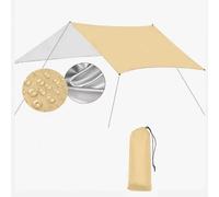 Tente de camping avec auvent - Bâche de camping imperméable - 3 x 5 mètres - Polyester - 1 pièce - Couleur kaki