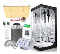 Tente de culture - Kit complet de culture hydroponique - Lampe de croissance LED - Valeur PPFD élevée - 80 x 80 x 160 cm - Kit D