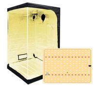 Tente de culture - Lampe de croissance LED - Spectre complet - 200 x 100 x 200 cm - Tissu 600D - Structure en acier inoxydable