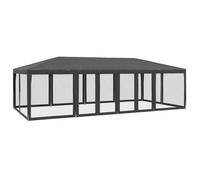 Tente de Fête avec 12 Parois Latérales Maille Anthracite 800 x 400 x 268 cm avec protection UV et eau486650