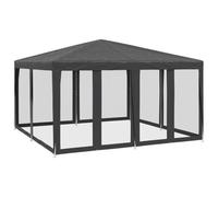 vidaXL Tente de réception avec 8 parois latérales en maille Anthracite 4x4 m HDPE