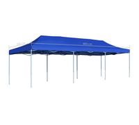 Tente de fête pliante en forme de ciseaux 3 x 9 m bleu