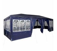 Tente de fête pliante - vidaXL - 800x400x266 cm - Bleu et blanc - Polyester et acier - Anti-UV - Fermeture zippée
