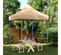 vidaXL Tente de réception professionnelle pliable 2×2 m acier avec 2 parois latérales crème