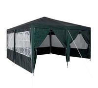 vidaXL Tente de réception verte 400 x 400 x 266 cm en polyéthylène