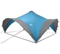 Tente de fête vidaXL avec toit bleu, 600 x 600 x 400 cm, en polyester et en acier