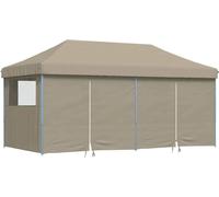 Tente de fête vidaXL, modèle pop-up, 580 x 292 x 315 cm, couleur taupe, tissu Oxford