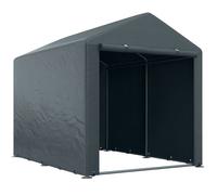 Tente de garage - 1,6x2,18x1,72 m - Gris foncé - Protection UV - Porte à glissière - Toile imperméable