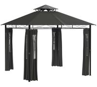 Tente de jardin "Partyzelt" - 3 x 3 x 2,88 m - Structure en métal et tissu en polyester - Gris foncé