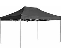 Tente de jardin pliable en aluminium, anthracite, 4,5 x 3 mètres. Pavillon pliable, gazebo, abri de jardin, tente de protection solaire, tente de piscine, tente pop-up, pergola