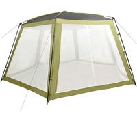 Tente de piscine en tissu vert avec structure en acier, dimensions 660x580x250 cm, résistante aux UV, avec panneaux latéraux en mesh pour piscines rondes d'un diamètre maximal de 500 cm. Abri de pisci