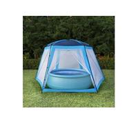 Tente de piscine Tissu 590x520x250 cm Bleu