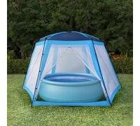 Tente de piscine Tissu 660x580x250 cm Bleu Bleu G