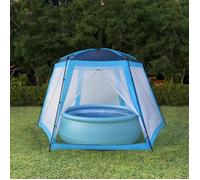 Tente de piscine - VIDAXL - 500x433x250 cm - Bleu - Résistance aux UV - Parois latérales en maille