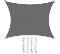 Tente de plage SONGMICS 2 x 3 m | Imperméable jusqu'à au moins 1 000 mm de colonne d'eau | Protection UV à 93 % | Tente de plage en polyester indéchirable, résistante aux intempéries, gris fumé | GSH0