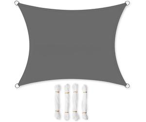 Tente de plage SONGMICS 2 x 3 m | Imperméable jusqu'à au moins 1 000 mm de colonne d'eau | Protection UV à 93 % | Tente de plage en polyester indéchirable, résistante aux intempéries, gris fumé | GSH0