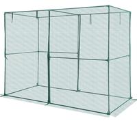 Tente de protection des plantes SucceBuy, 2396 x 1200 x 1800 mm avec couverture en filet, porte à fermeture éclair, cage de protection pour plates-bandes surélevées à l'extérieur, filet de couverture