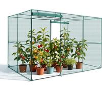 Tente de protection des plantes VEVOR, filet de protection des plantes 2900 x 1940 x 1940 mm, porte avec fermeture éclair, cage à plantes résistante au vent, serre pour plates-bandes surélevées en ext