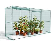 Tente de protection des plantes VEVOR, filet de protection des plantes 3560 x 1200 x 1940 mm, porte avec fermeture éclair, résistante au vent, cage à plantes, serre pour plates-bandes surélevées en ex