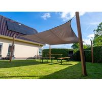 Tente de protection solaire, imperméable, rectangulaire, 5 x 5 mètres, 160 g/m², de couleur grise, vendue à l'unité