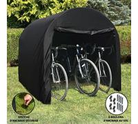 Tente De Rangement Large Xl Pour Vélos 169 X 161 X 223 Cm Garage Extérieur Mobile Protection Rangement Stockage Bicyclette Extérieur - Tissu Oxford Imperméable + Anti Uv - [Fixations Sol Gratuit] Noir