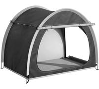 Tente de rangement pour vélos - Tente pop-up automatique - 600D Oxford avec Mylar réfléchissant - Arceaux en fibre de verre - Avec sac de transport - Pour moto, tondeuse à gazon - Noir