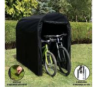 Tente De Rangement Standart Pour Vélos 160 X 93 X 189 Cm Garage Extérieur Mobile Protection Rangement Stockage Bicyclette Extérieur - Tissu Oxford Imperméable + Anti Uv - [Fixations Sol Gratuit] Noir