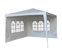 Tente de réception 3x3m, Structure Acier, Toile polyéthylène, Panneaux latéraux, étanche