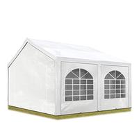 Tente de réception 3x4 m, Toile de Haute qualité PE 450 N Blanc Construction en Acier galvanisé avec raccordement par vissage