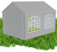 Tente de réception 3x4 mètres, pavillon de jardin étanche et stable, résistant à l'hiver, avec fenêtres. Tente de jardin avec bâche en PE de 170g, tente de réception, tente de bière avec protection UV