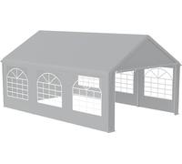 Tente de réception 4x6 mètres, structure métallique, tente de jardin avec panneaux latéraux, imperméable. Tente de jardin, pergola pour fêtes, stands de marché, jardin, activités de plein air et campi