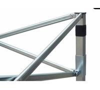 Tente de réception à armature en ciseaux 3 x 6 m, acier PREMIUM 450 g/m² - 4 panneaux latéraux pleins, blanc
