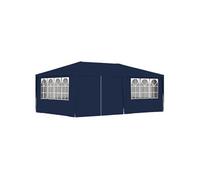 Tente de réception avec parois latérales 4x6 m Bleu 90 g m²