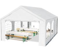 Tente de réception de haute qualité, 3x6 mètres, pavillon, toile PE, résistance 450 N, tente de jardin, tente de fête, imperméable, blanche