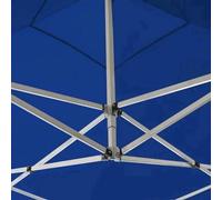 Tente de réception en aluminium avec toile d'ombrage et toit imperméable, dimensions 3x3 mètres, structure légère, couleur bleue