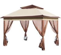 Tente de réception Luxe Pavillon – Tente de jardin compacte avec moustiquaire – Tente Easy-Up pour le jardin, la terrasse et les événements – 218 x 330 x 300 cm