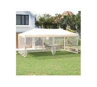 vidaXL Tente de réception pliante avec parois latérales 3 x 6 m Crème