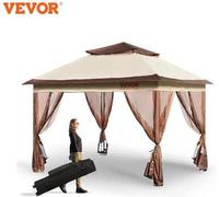 Tente de réception pliable beige 334 x 334 x 281 cm