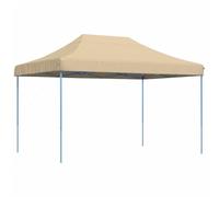 Tente de réception pliable escamotable beige 410x279x315 cm