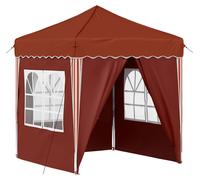 Tente de réception pliable vidaXL 195 x 195 x 245 cm, couleur terre cuite, tissu Oxford