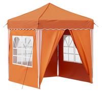 Tente de réception pliable vidaXL 195 x 195 x 245 cm, orange, tissu Oxford
