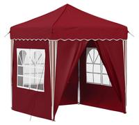 Tente de réception pliable vidaXL 195 x 195 x 245 cm, rouge bordeaux, tissu Oxford