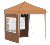 Tente de réception pliable vidaXL 195 x 195 x 245 cm, tissu Oxford beige
