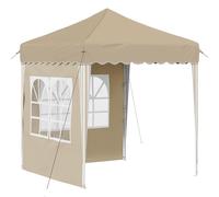 Tente de réception pliable vidaXL 195 x 195 x 245 cm, tissu Oxford crème